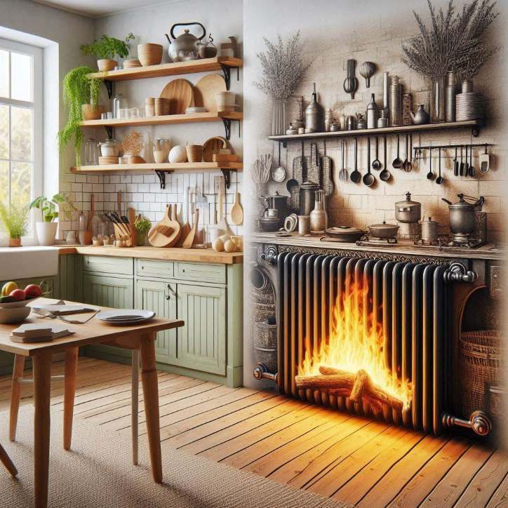 kitchen cast iron radiator