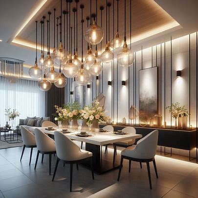 chandeliers and wall lights
